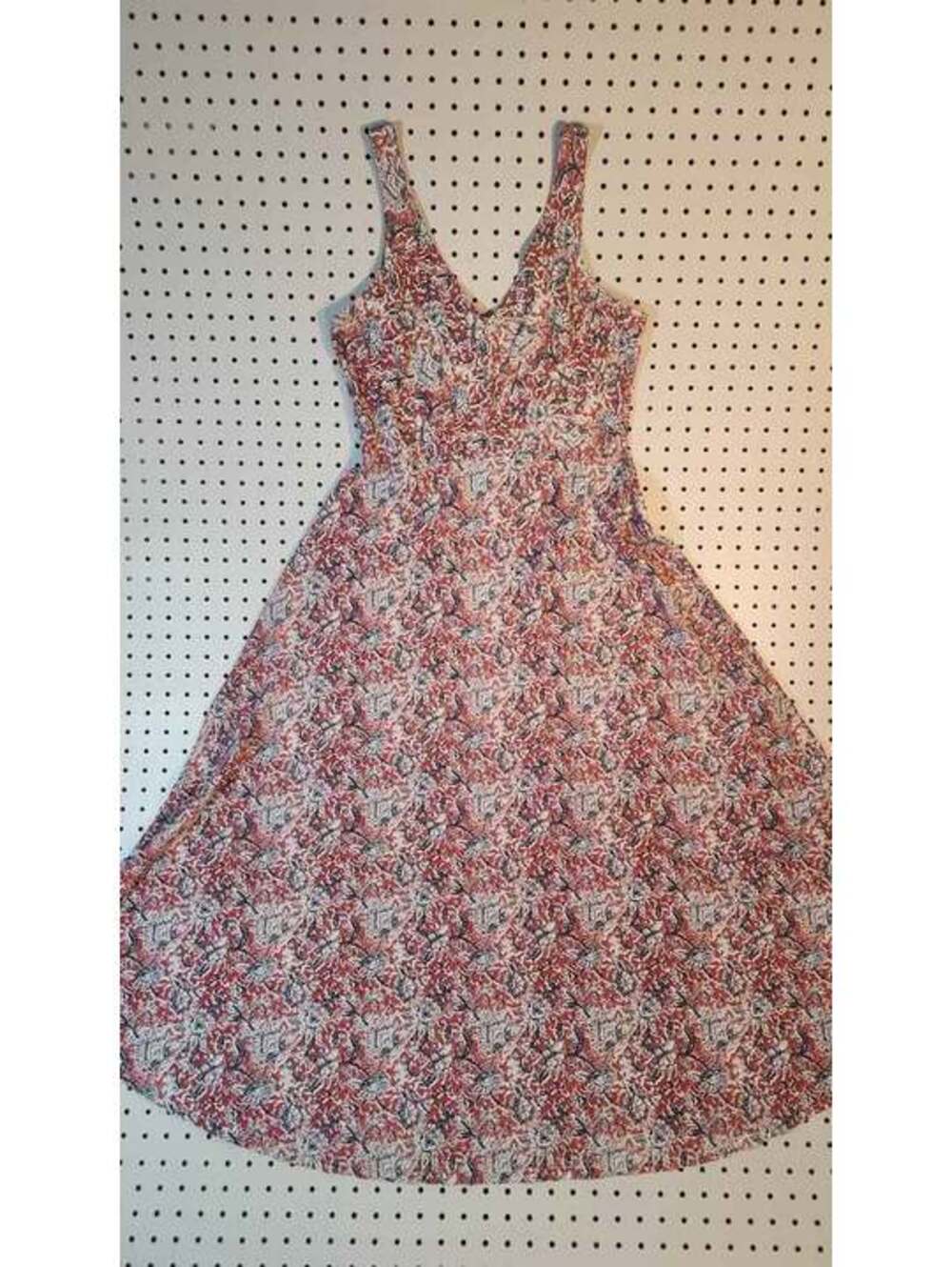 American Living Sz. MED Womens Floral Full Length Cotton Dress Very Soft